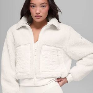 ALO Yoga Ivory Edge Bomber Size Small
